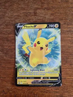 Pokemon Pikachu V SWSH198 Holo Promo Card Black Star TCG Mint Condition - Image 1