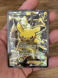 Pokemon TCG Pikachu EX XY124 Black Star Promo Card 2016 - Image 1