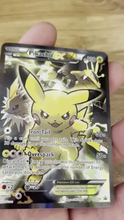 Pokemon TCG Pikachu EX XY124 Black Star Promo Card 2016 - Image 2