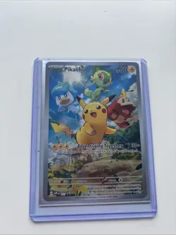 Pokemon Pikachu TCG SVP027 Black Star Promo Holo Card Near Mint - Image 1