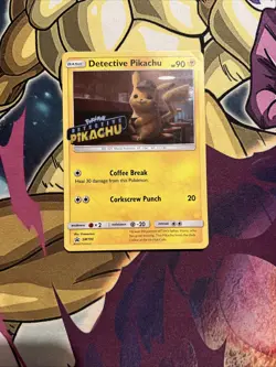 Pokemon TCG Detective Pikachu Stamped Holo Black Star Promo Card SM190 - Image 1