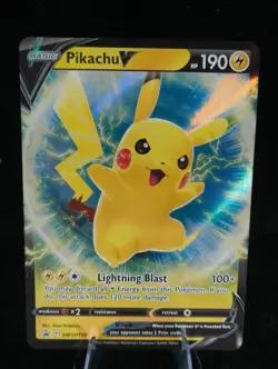 Pokemon Pikachu v TCG SWSH198 Black Star Promo Card - Image 2