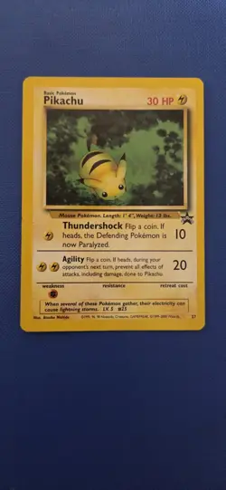 Pokemon Pikachu TCG Black Star Promo Card 27 MINT - Image 1