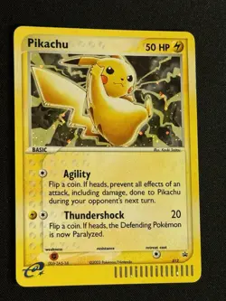 Pokemon Pikachu TCG Black Star Promo Holo Card #012 2003 - PERFECT FART SWIRL - Image 1