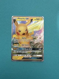 Pokemon Pikachu TCG GX SM232 Holo Black Star Promo Card NM Condition - Image 1