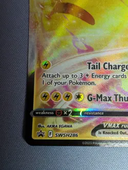 Pokemon Pikachu TCG VMAX SWSH286 Black Star Promo Holo Card - Image 3