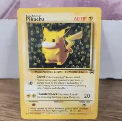 Pokemon Pikachu Black Star Promo Card #1 Ivy Pikachu MP Vintage Pokemon (WEAR) - Image 1