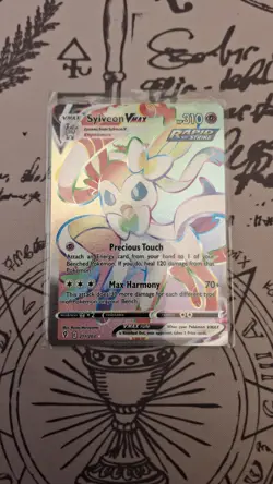 Pokemon TCG Evolving Skies Sylveon VMAX Rainbow Secret Rare Card 211/203 - Image 1