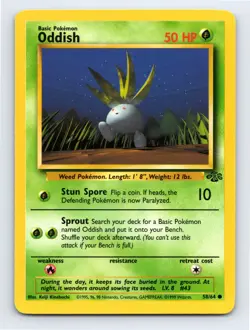 Oddish #58/64 Jungle Pokemon Non Holo NM Mint - Image 1
