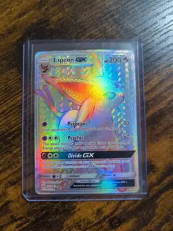 Espeon GX Sun & Moon Base Set 152/149 Pokemon Holo Secret Rare Rainbow NM+ - Image 1