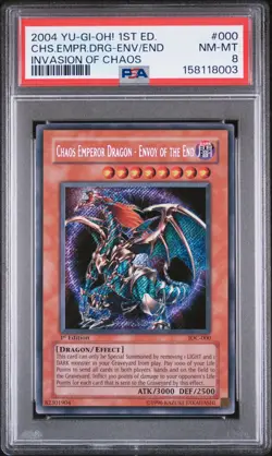YU-GI-OH! IOC-INVASION OF CHAOS CHAOS EMPEROR DRAGON - ENVOY OF THE END PSA 8 - Image 1