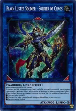 Yugioh! Black Luster Soldier - Soldier of Chaos - BLHR-EN046 - Secret Rare - 1st - Image 1