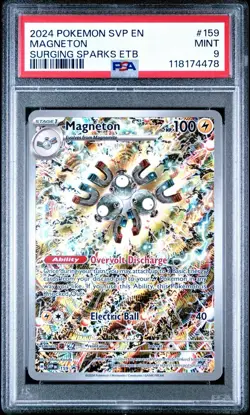 2024 Pokemon SVP EN-SV Promo #159 Magneton Surging Sparks ETB PSA MINT 9 - Image 1