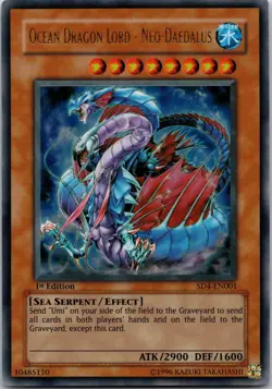 Ocean Dragon Lord - Neo-Daedalus SD4-EN001 Yu-Gi-Oh 1st Edition LP - Image 1
