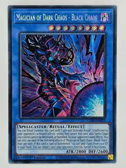 YuGiOh CORI-EN027 Magician of Dark Chaos - Black Chaos Secret Rare - Image 1