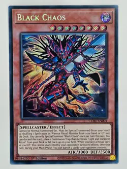 YuGiOh CORI-EN001 Black Chaos Secret Rare - Image 1