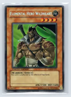 Yugioh Elemental Hero Wildheart GSE-EN001 Secret/Ultra LIMITED EDITION Holo - Image 1