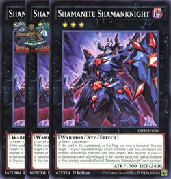 Yugioh! 3x Shamanite Shamanknight CORI-EN086 Common 1st Ed NM - Image 1