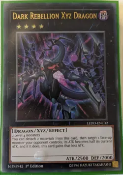 YuGiOh Dark Rebellion Xyz Dragon Ultra Rare 1st Edition LEDD-ENC32 NM - Image 1