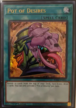 YuGiOh Pot of Desires Ultra Rare 1st Edition RA01-EN056 - Image 1
