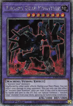 Yugioh RA03-EN035 - Ancient Gear Howitzer - Platinum Secret Rare - Image 1