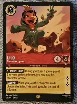 Lilo Causing an Uproar Reign of Jafar 137/204 Legendary NON Foil Lorcana TCG - Image 1