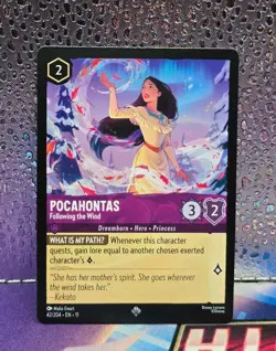 Pocahontas Following The Wind 42/204 Regular Super Rare Lorcana Winterspell - Image 1
