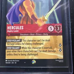 Hercules Mighty Leader Legendary Collection Disney Lorcana Mint Condition Rare - Image 3