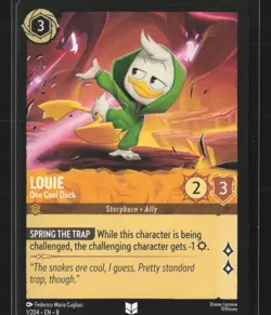 Disney Lorcana Reign of Jafar 1/204 - Louie One Cool Duck NM Regular - Image 1
