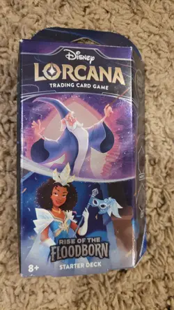 Disney Lorcana Rise of the Floodborn Starter Deck Amethyst and Steel NEW SEALED - Image 1