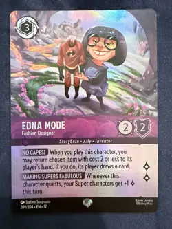 Disney Lorcana | Wilds Unknown: Edna Mode - Fashion Designer (Epic) 209/204 | NM - Image 1