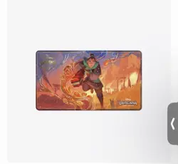 Disney Lorcana Challenge Mulan charging Ahead Playmat 24x14 Non-Slip Back - Image 3