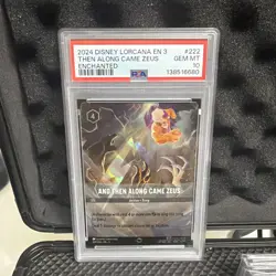 PSA 10 2024 DISNEY LORCANA EN 3-INTO THE INKLANDS #222 AND THEN ALONG CAME ZEUS - Image 1