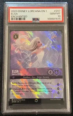 PSA 10 Disney Lorcana Elsa Enchanted Spirit of Winter #207 The First Chapter💎 - Image 1
