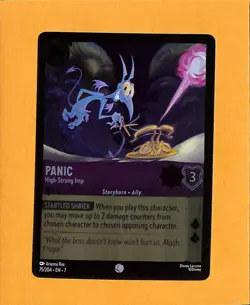 2025 Disney Lorcana TCG Archazia's Island FOIL #75 Panic - High Strung Imp - Image 1