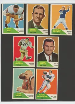1960 Fleer Football COMPLETE SET (132) Mixed Condition MOST EX AND BETTER - Image 1