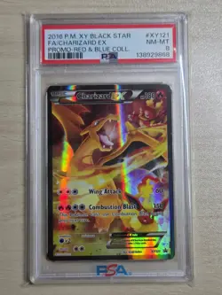 2016 POKEMON XY BLACK STAR PROMO #XY121 FULL ART/CHARIZARD EX PSA 8 - Image 4