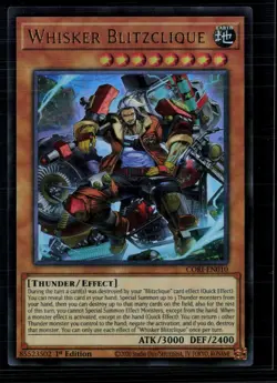 Yu-Gi-Oh! Whisker Blitzclique Chaos Origins Ultra Rare • CORI-EN010 1st Edition - Image 1