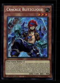 Yu-Gi-Oh! Crackle Blitzclique Chaos Origins Secret Rare • CORI-EN012 1st Edition - Image 1