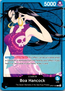 Boa Hancock OP07-038 The Seven Warlords of the Sea One Piece TCG Leader - Image 1