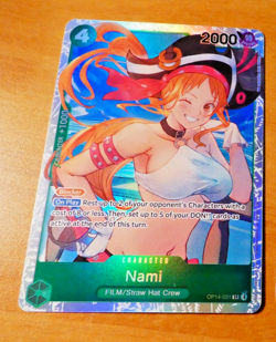 ONE PIECE ENGLISH CARD GAME CARTE HOLO CARTE NAMI OP14-031 SR EN MINT 2026 - Image 1