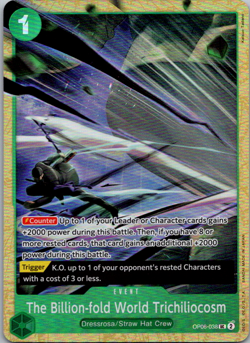 One Piece Card The Billion-fold World Trichiliocosm OP06-038 Alt Art textured - Image 1