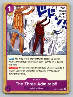 One Piece The Time of Battle #OP16-076 The Three Admirals!! - Image 1
