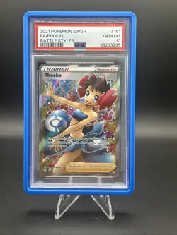 PSA 10 Gem Mint 2021 Pokemon SWSH FA/Phoebe Battlestyles #161 - Image 1