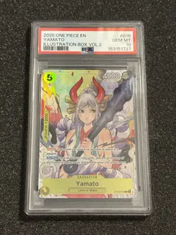 2025 ONE PIECE PROMOS ILLUSTRATION BOX VOL.2 #016 YAMATO PSA 10 - Image 1