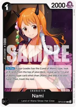 Nami OP16-091 Rare The Time of Battle One Piece Foil Near Mint - Image 1
