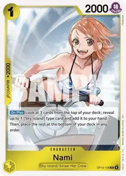 Nami OP15-108 Rare Adventure on Kami's Island One Piece Foil Near Mint - Image 1