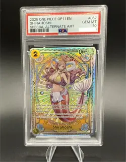2025 One Piece Shirahoshi 057 OP11 SP Special Alternate Art English, PSA 10 - Image 1