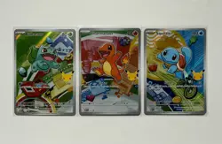 Pokemon First Partner Illustration Collection Series 1 Kanto Gen 1 Starters Set - Image 1