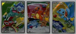 Pokemon First Partner Illustration Collection Series 1 Kanto Gen 1 Starters Set - Image 2